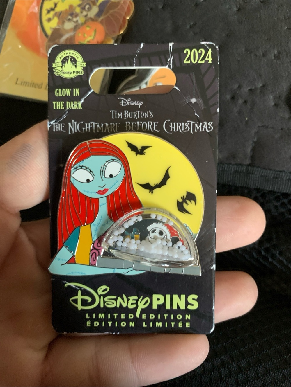 Disney 2024 NBC Sally Santa Jack Snow Globe LE 4500 Pin Glow in the Dark